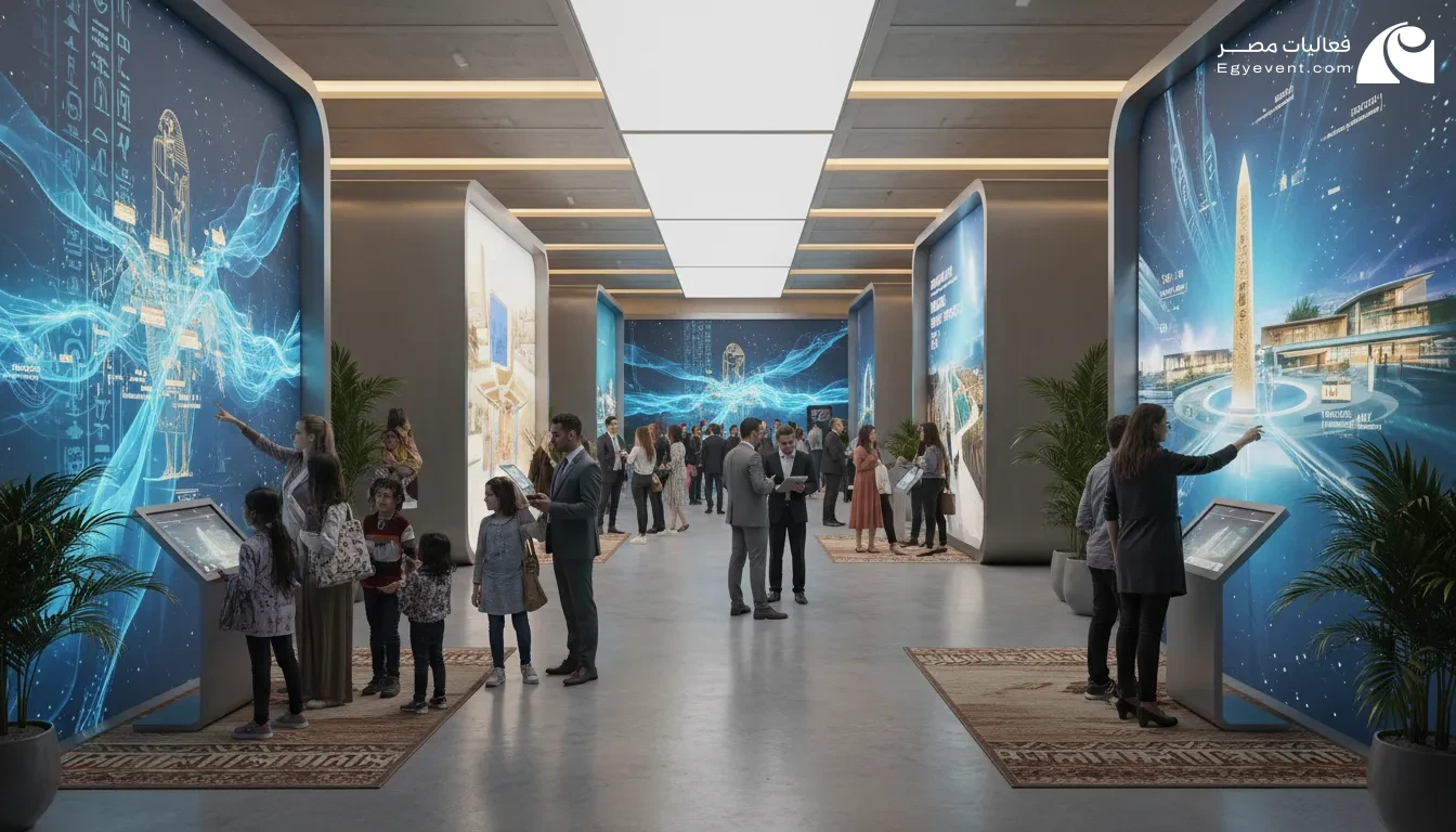 استخدام الشاشات الرقمية في المعارض